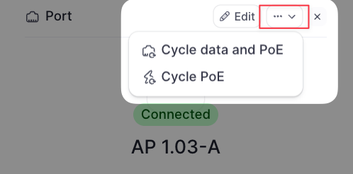 Cycling PoE on switch port