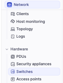 Navigate to Hardware section