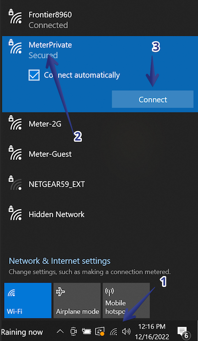 Windows Wi-Fi connection