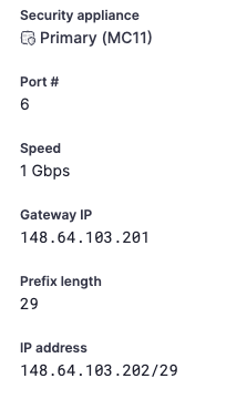 ISP gateway address in Security appliance Insights tab