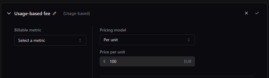 Per Unit Pricing Model in Meteroid