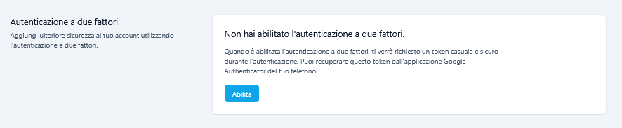 Autenticazione A 2 Fattori
