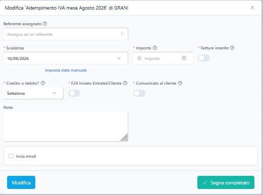 Fac Simile Invio Mail