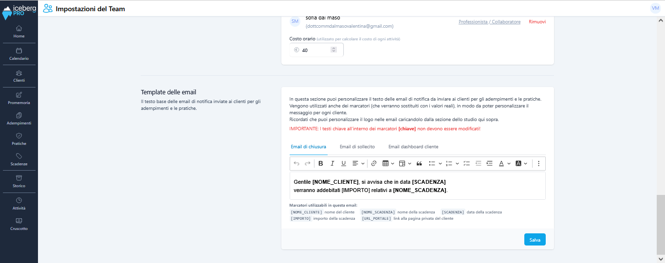 Template Delle Email
