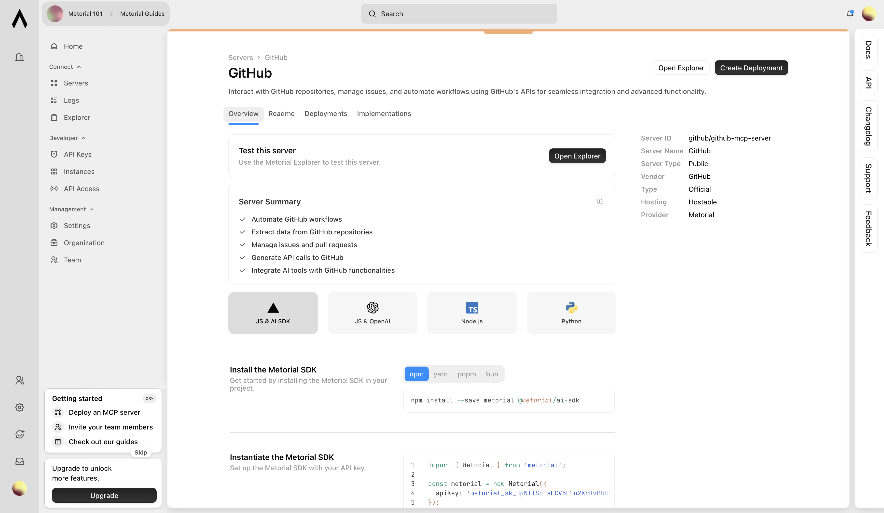 Server Deployment Creation