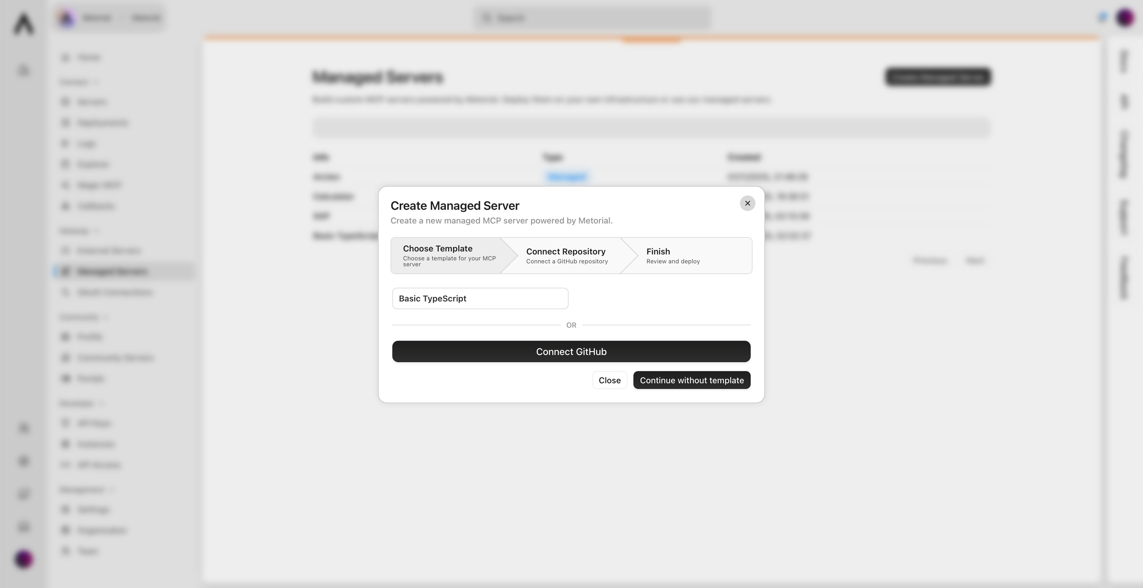Create managed provider