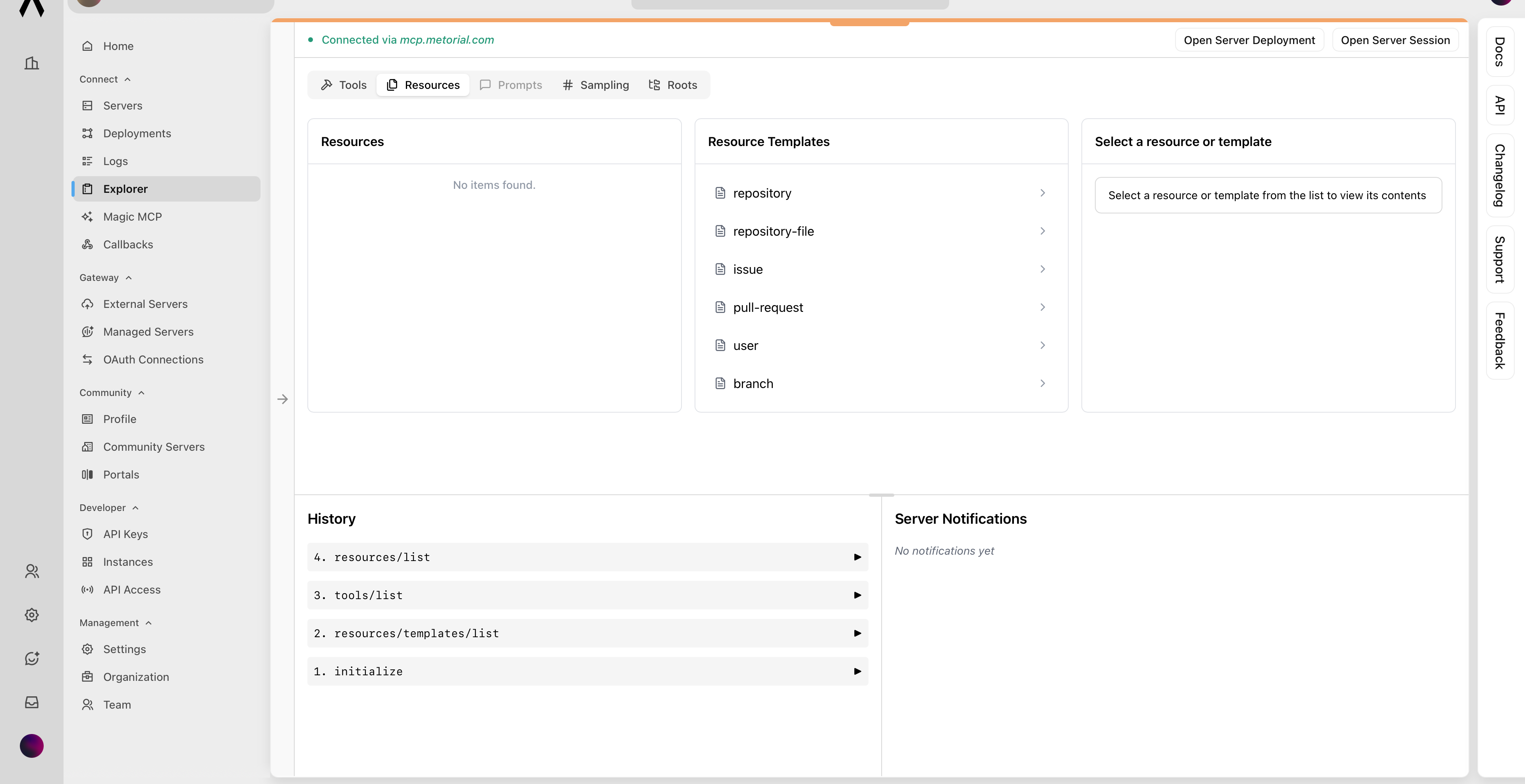 Test Session Interface