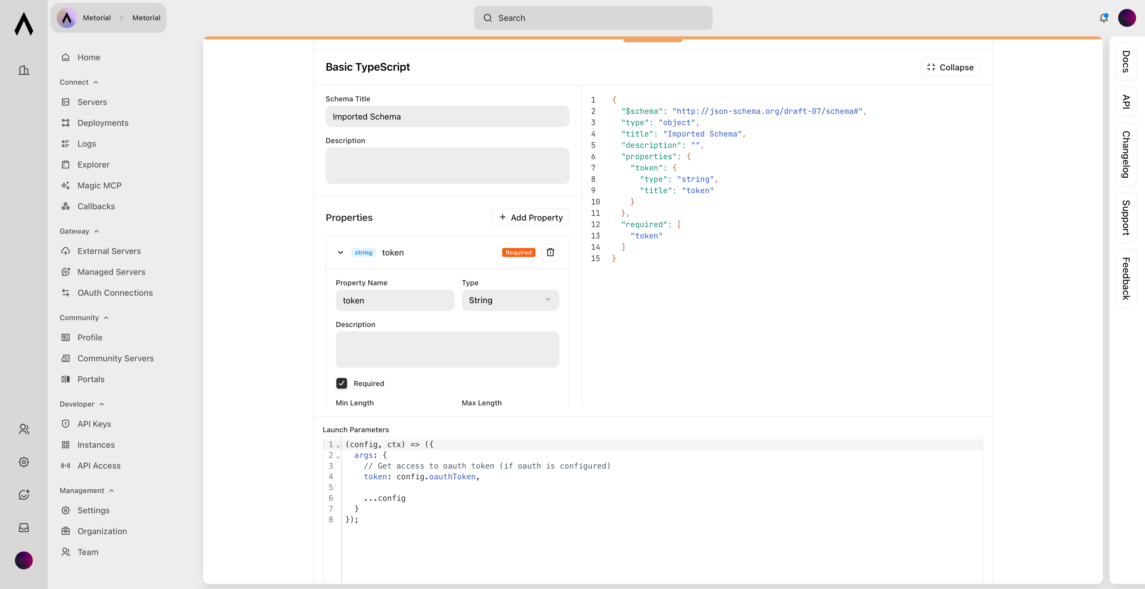Environment variables in server settings