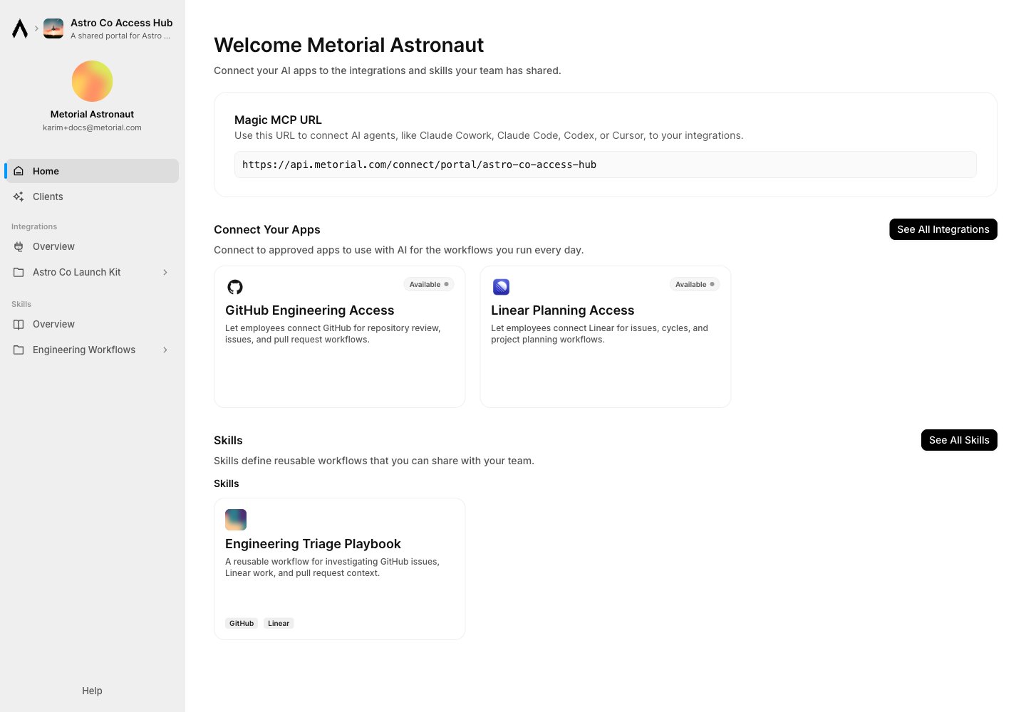 Employee portal home