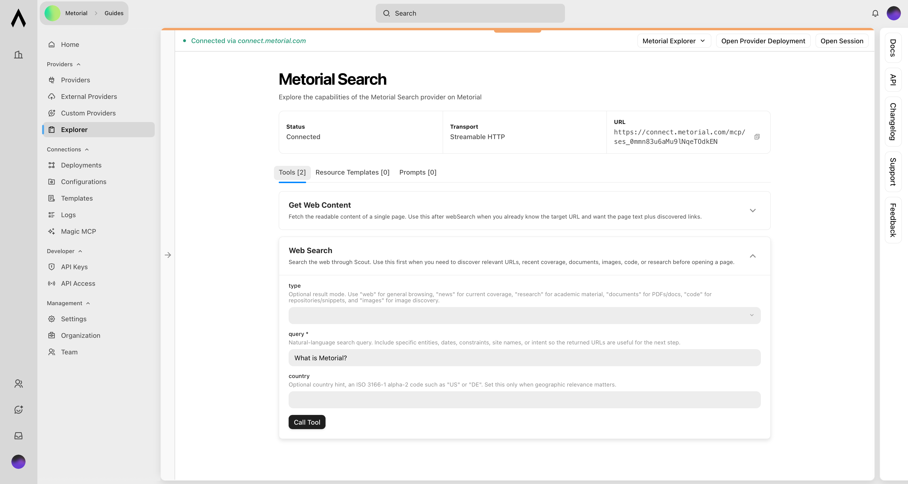 Session Viewer Interface
