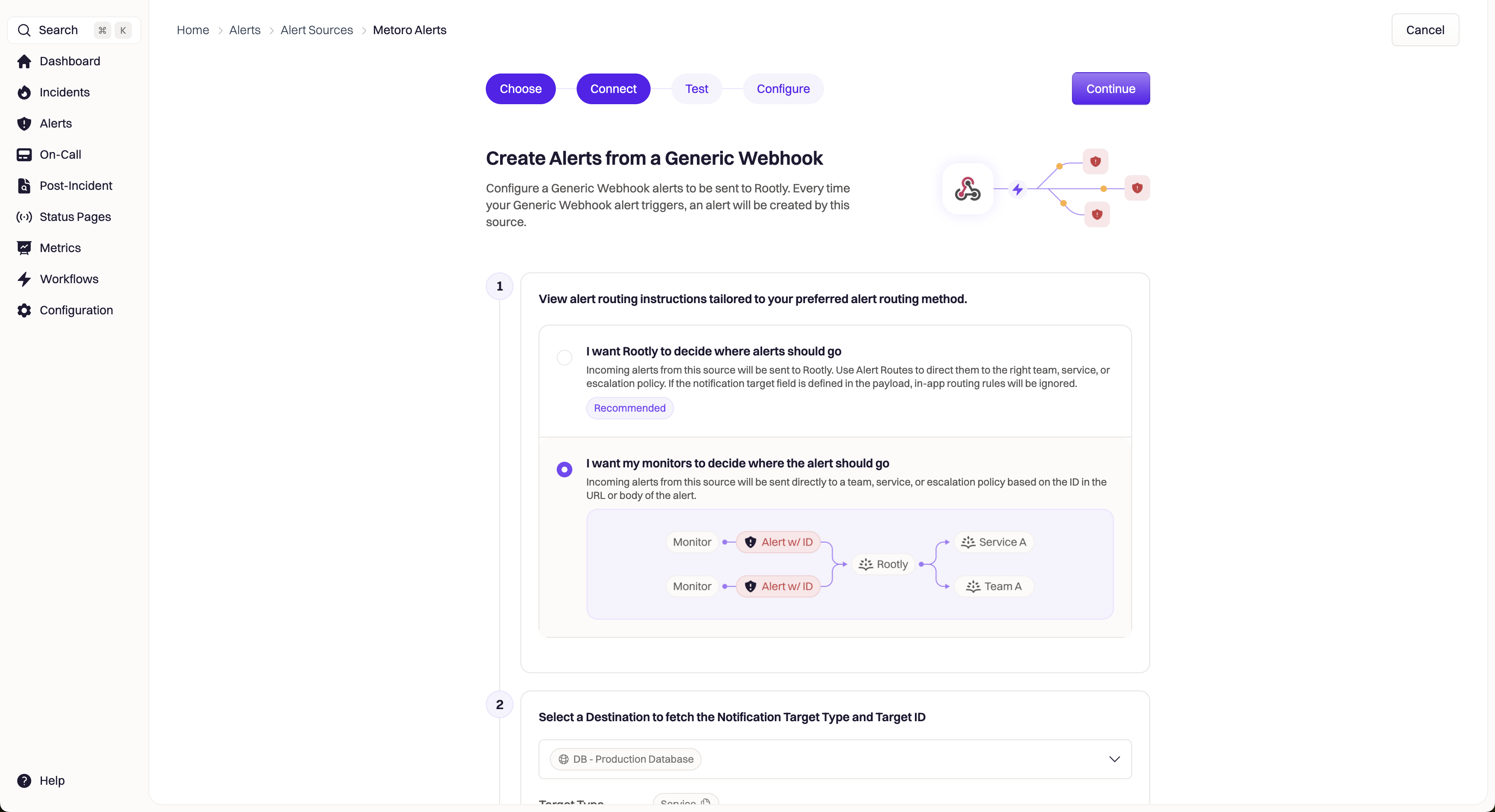 Rootly Alert Routing for Webhook triggers