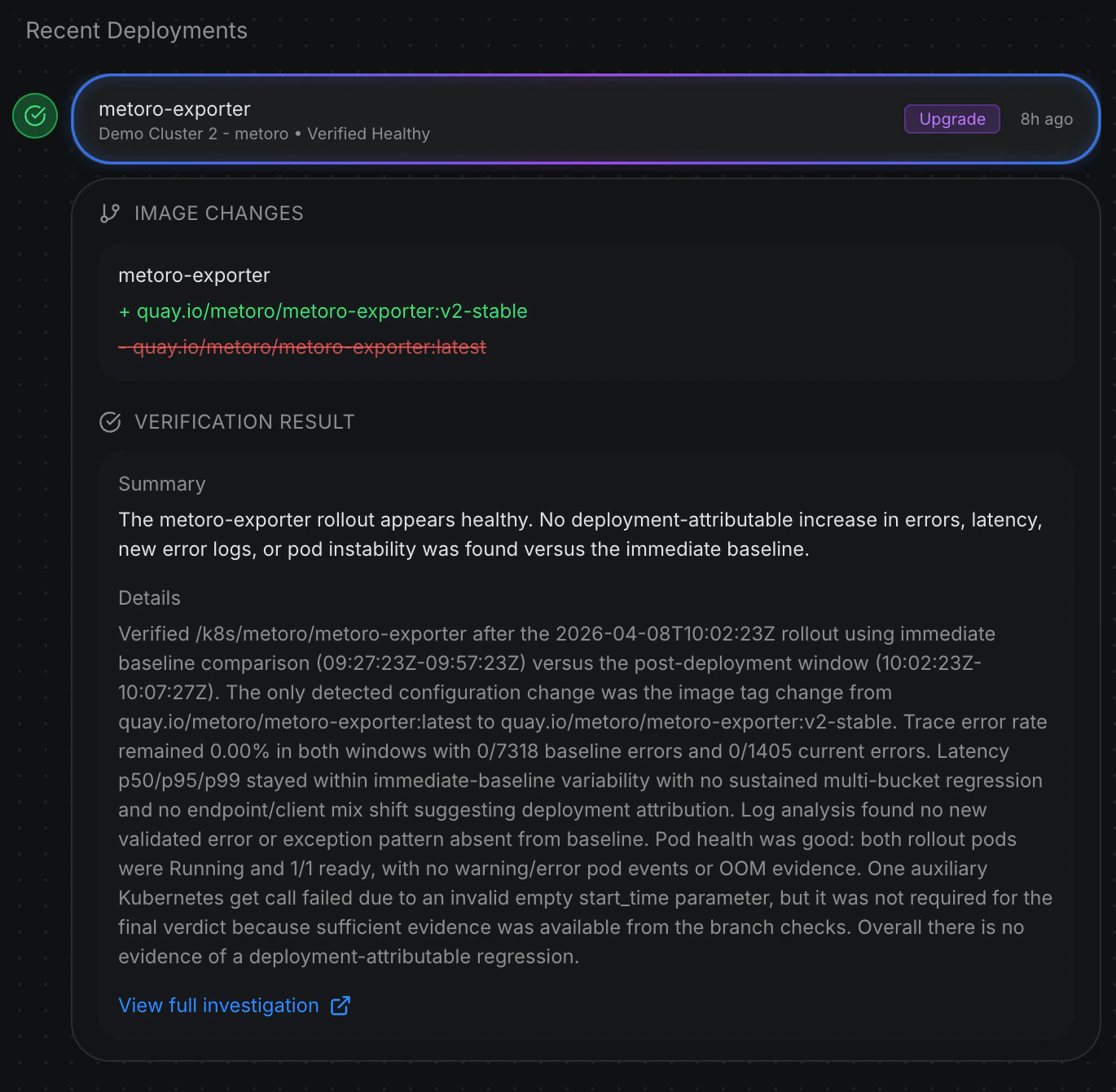 Deployment for a Service