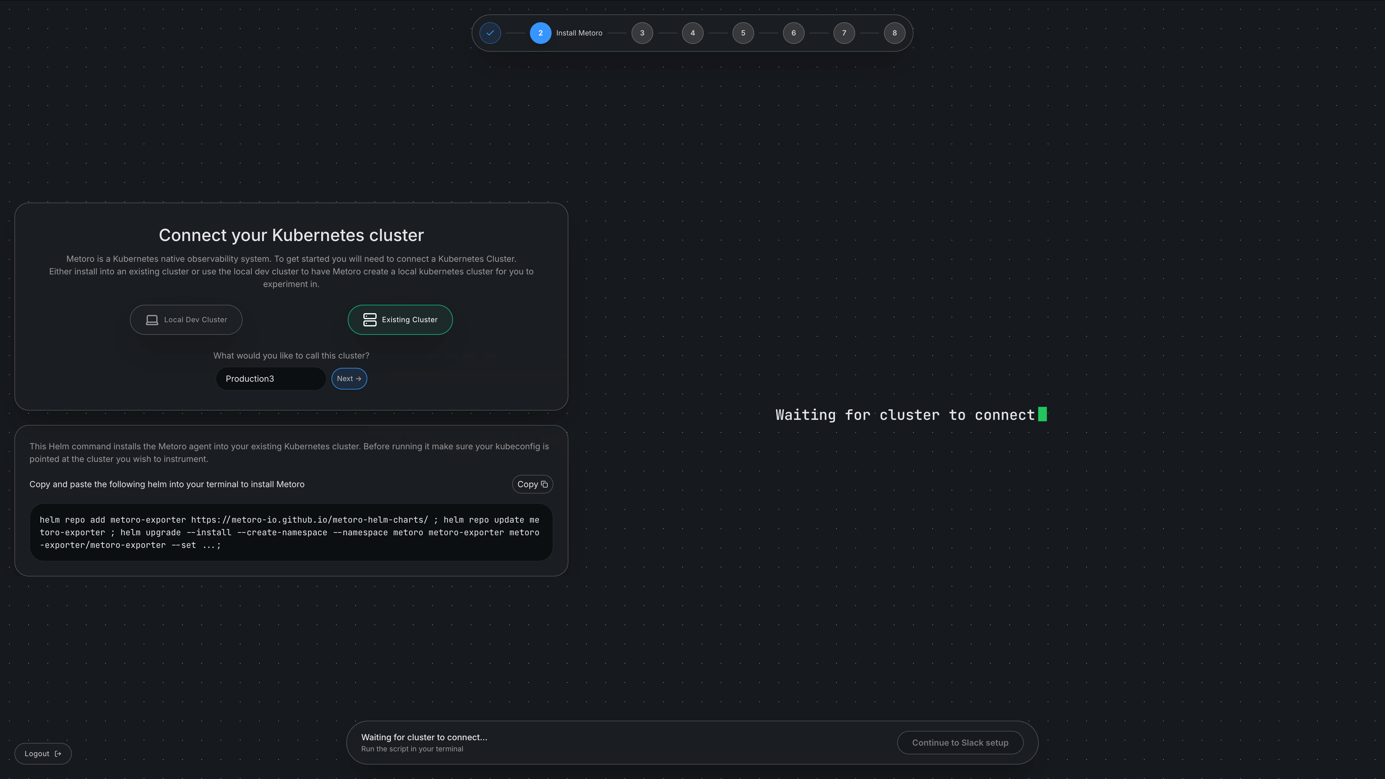 Metoro Onboarding Pending Screen