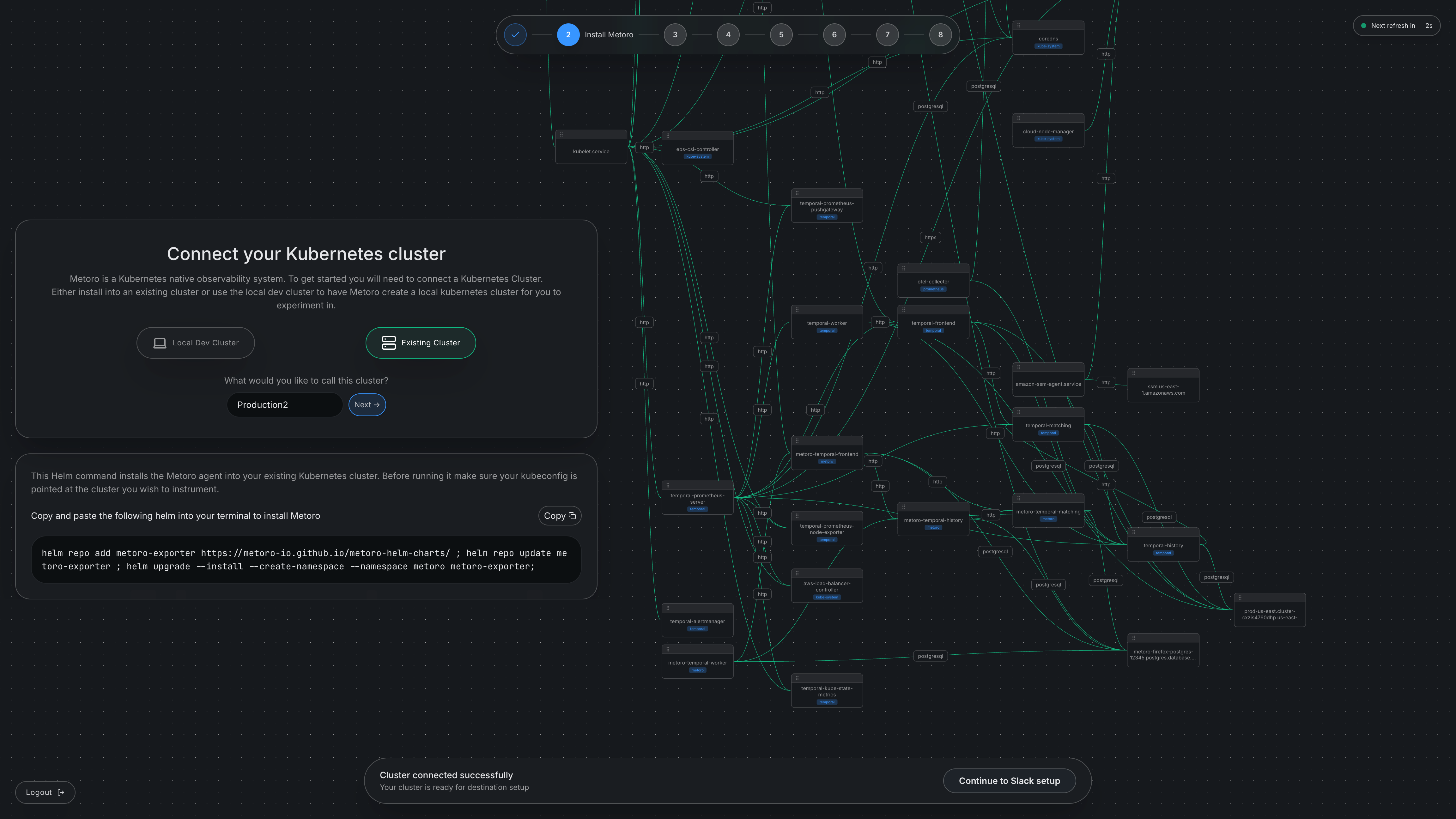 Metoro Onboarding Completed Screen