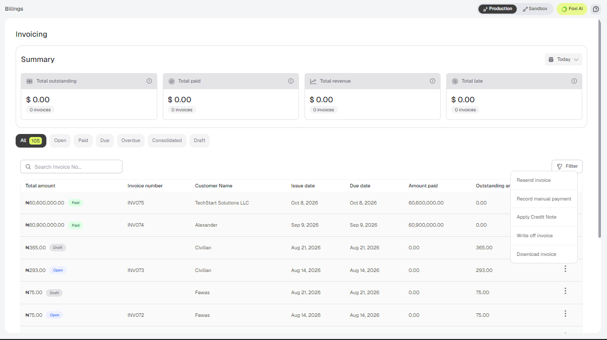Invoices