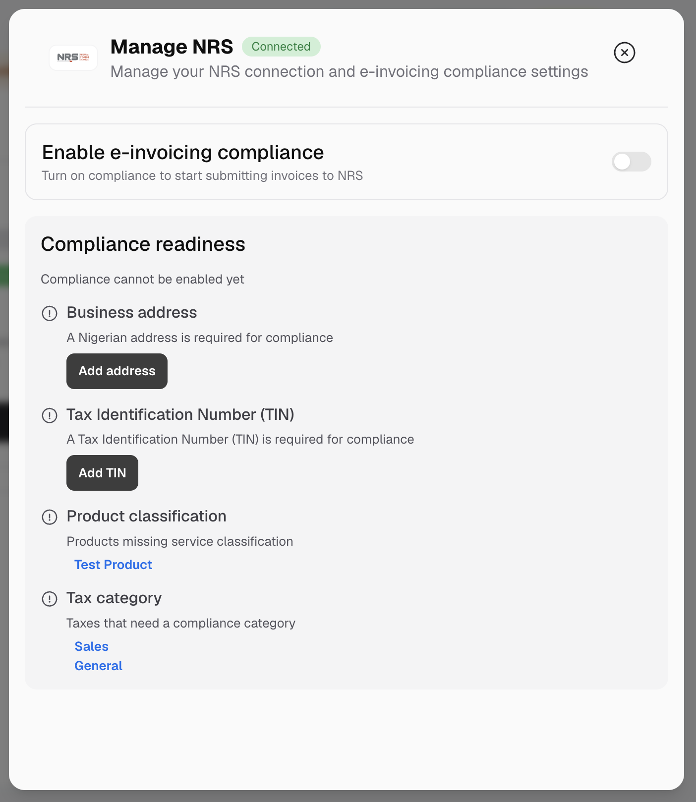 NRS compliance readiness checklist