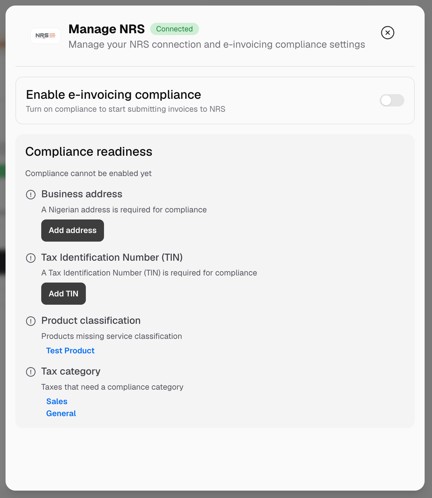 NRS compliance readiness checklist