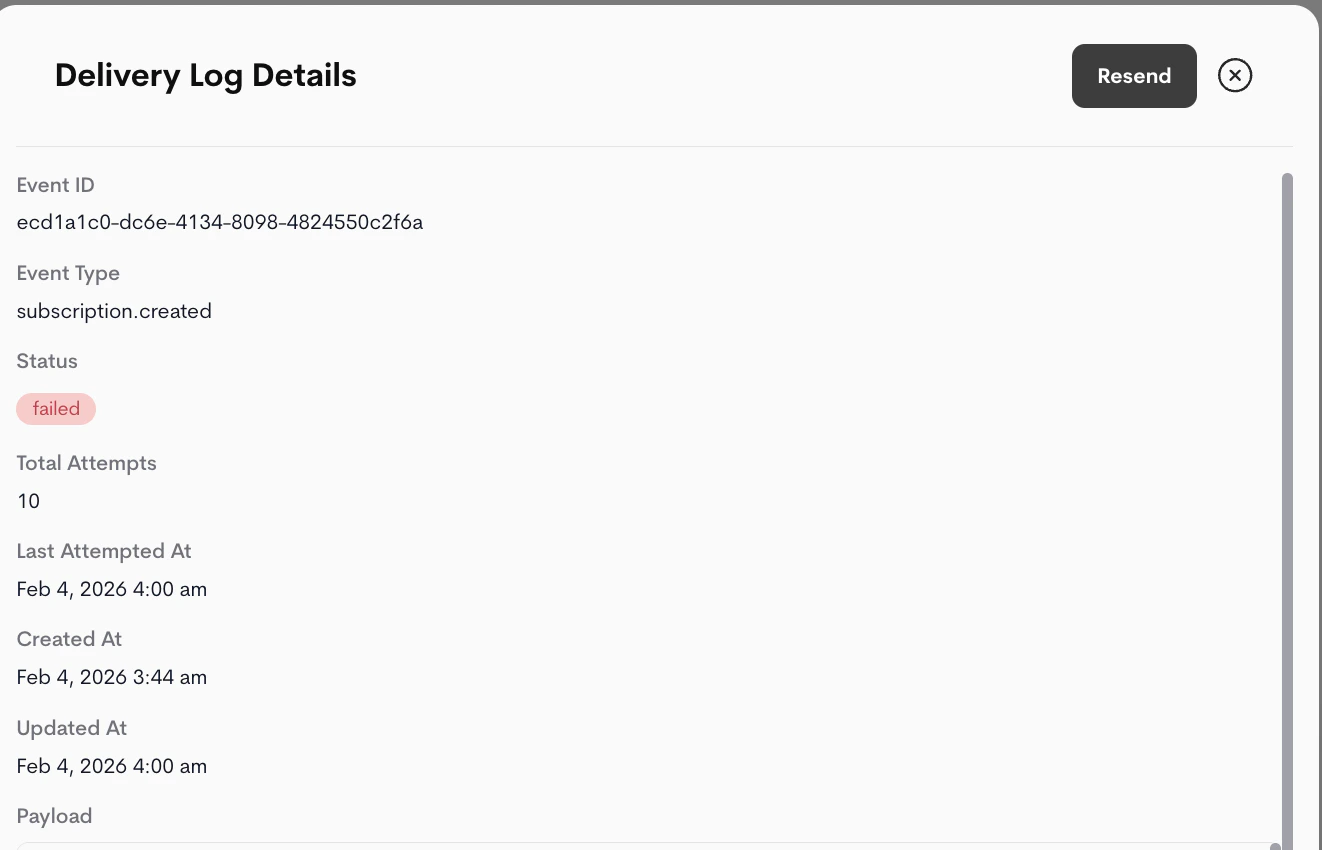 Manually Resend Your Webhooks Manually Resend Webhooks