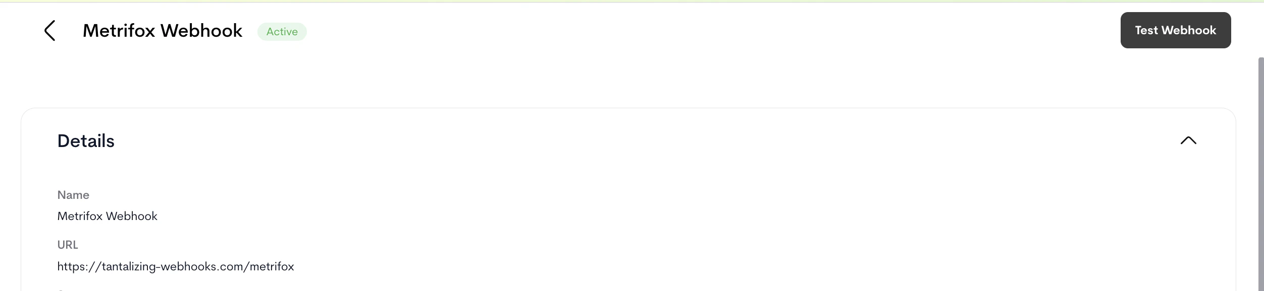 Test Your Webhook Webhook Test