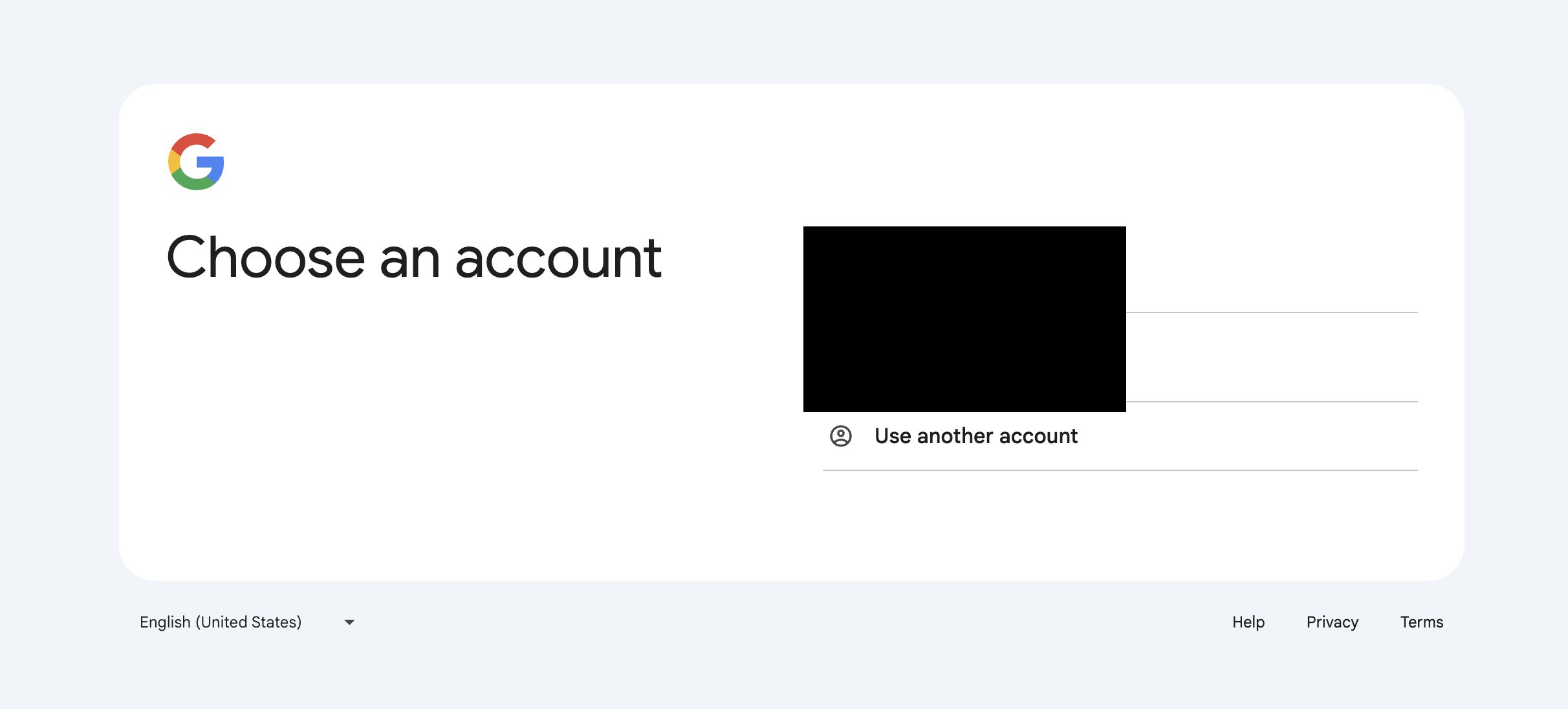 Google Account Selector