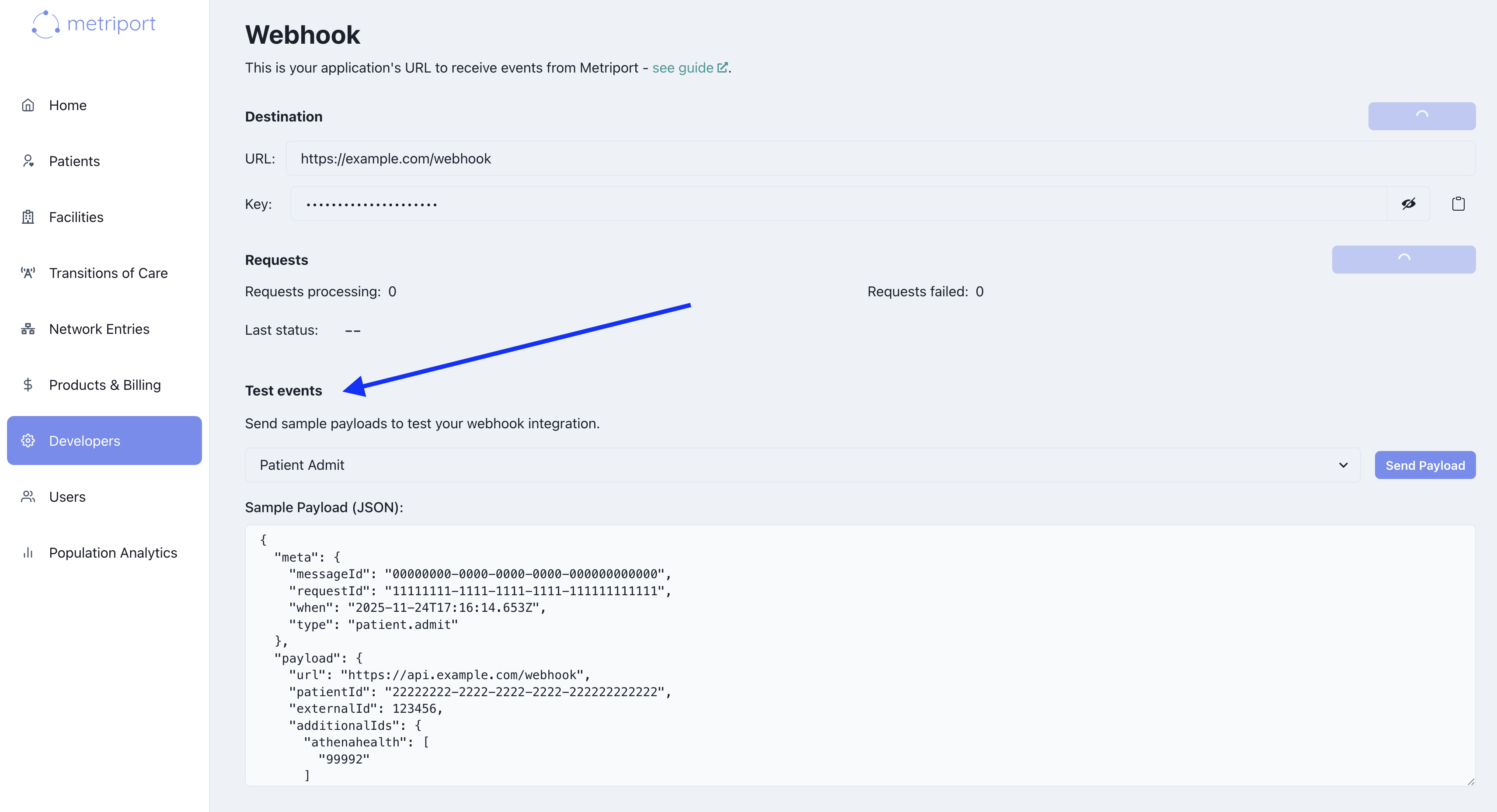 Sandbox Mode - Metriport