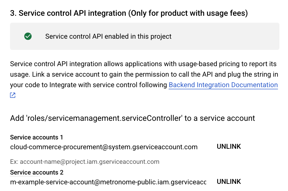 GCP service controller API access