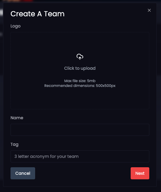 Event Join Create Team