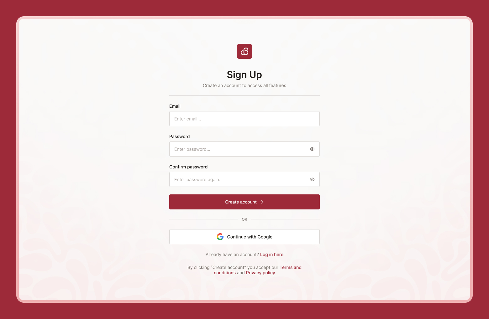 01 Signup
