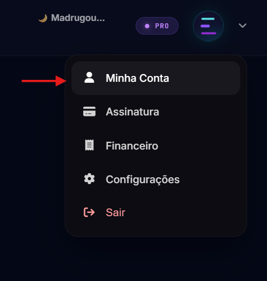 Configurações > Gerais