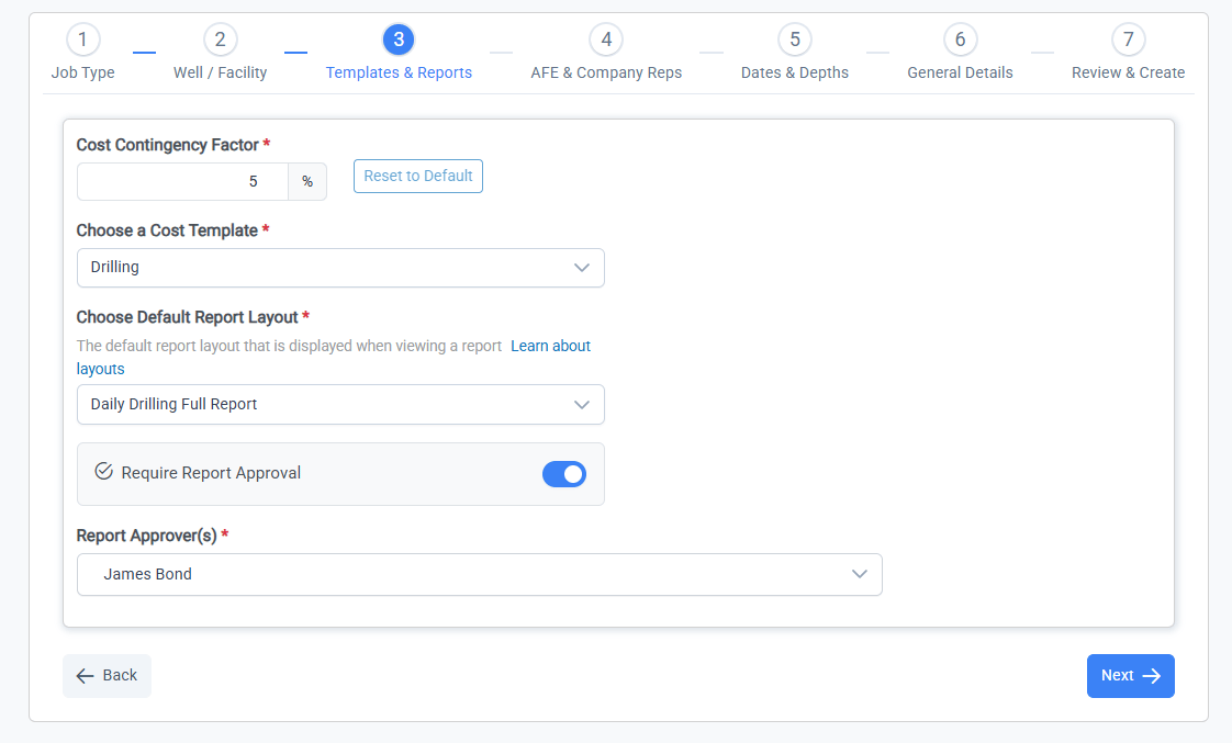 Select Cost Template