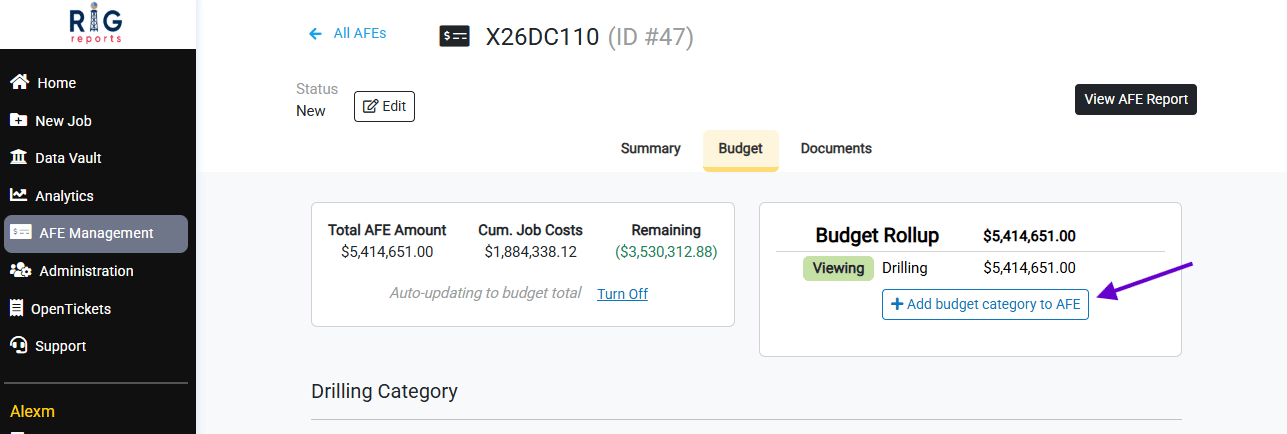 Budget Categories