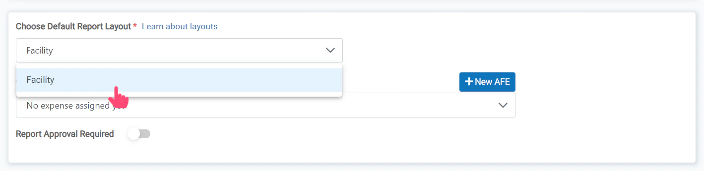 Choose the Report Layout