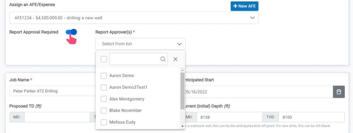 Turn on/off Report Approval
