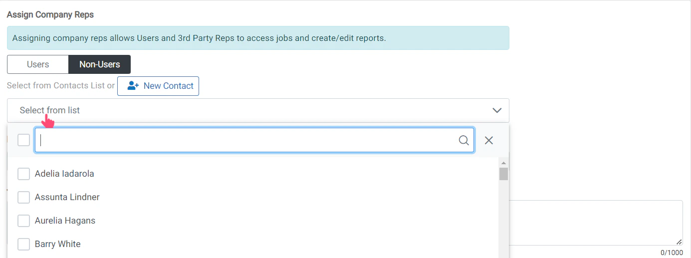 Select from Contacts