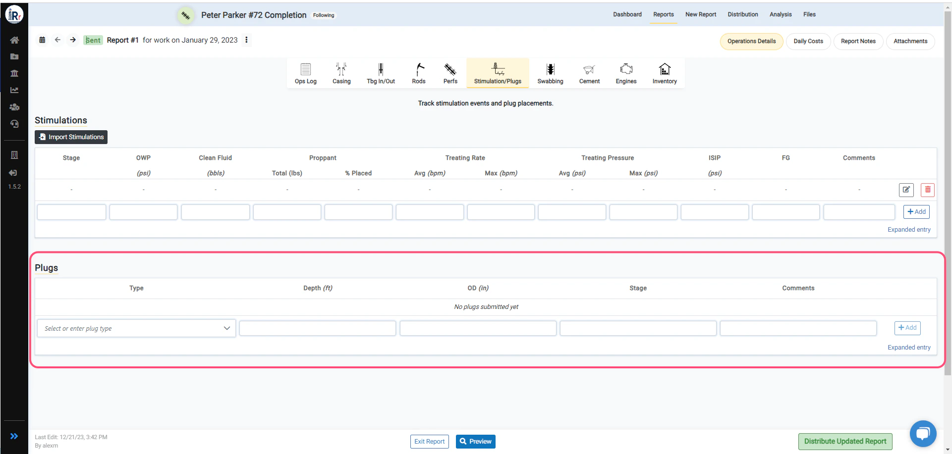 Plugs entry component