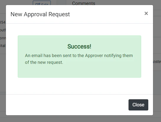 Submit the New Approval Request