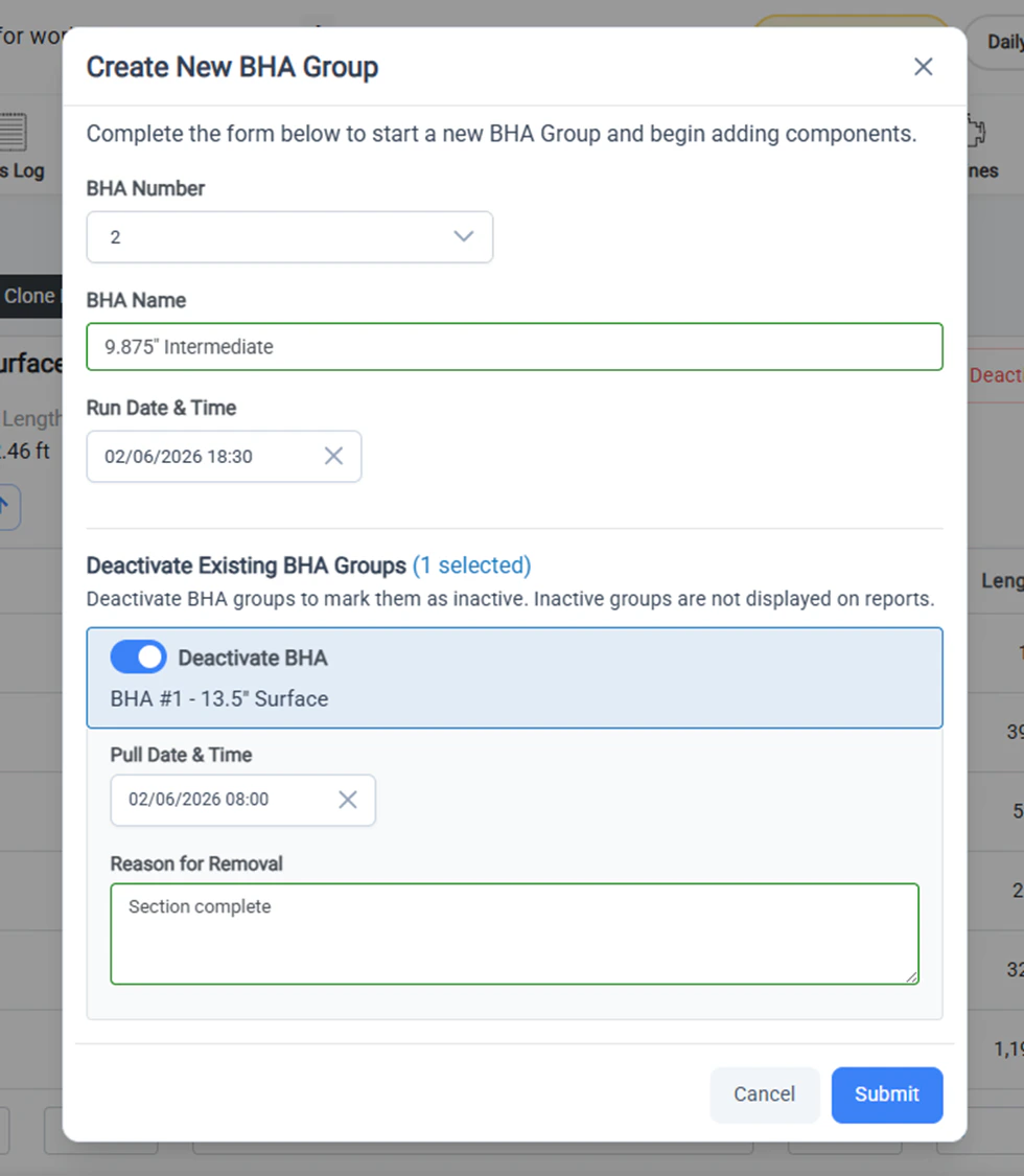 Choose to Deactivate Any Existing BHAs