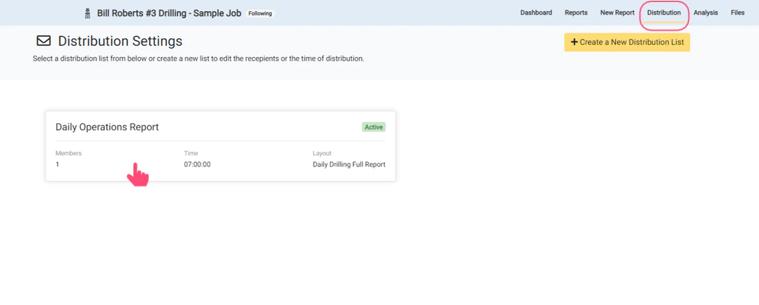 Select or Distribution List