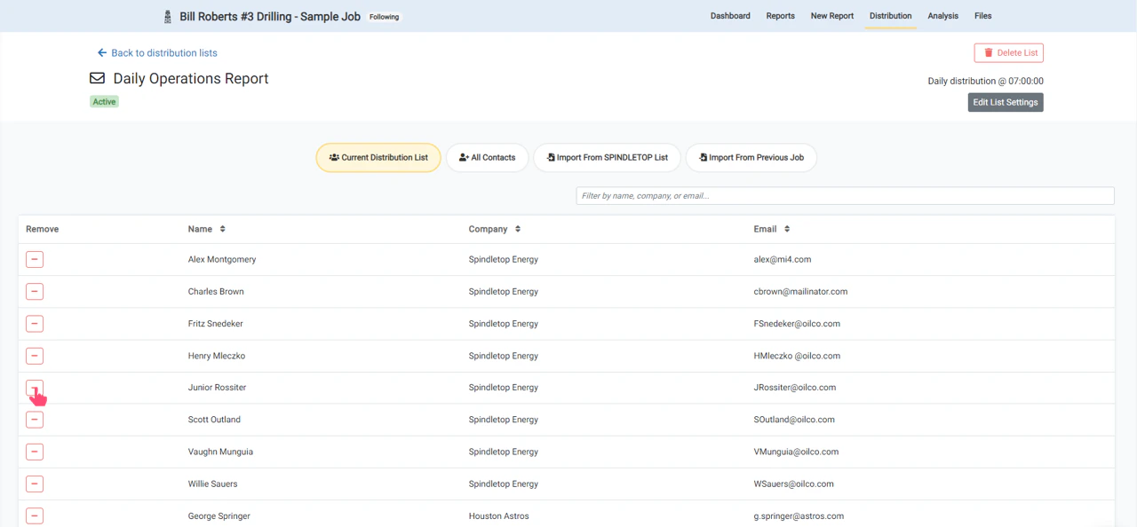 Current List is Updated with Created and Imported Contacts