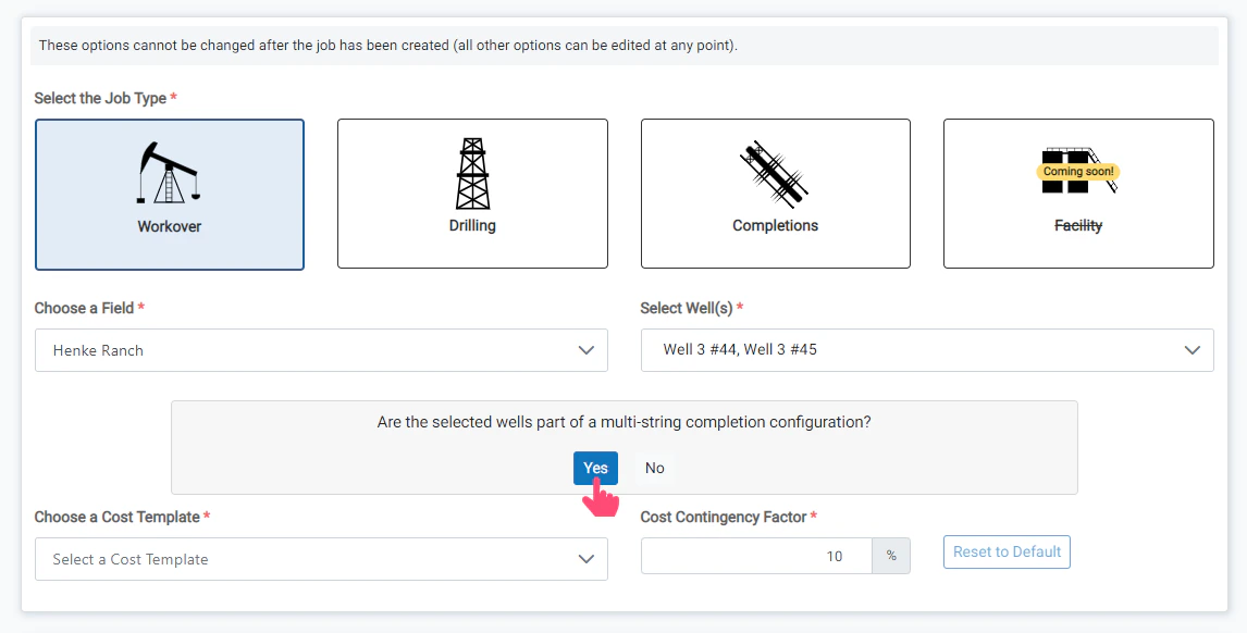 Setup Multi String Wellbore