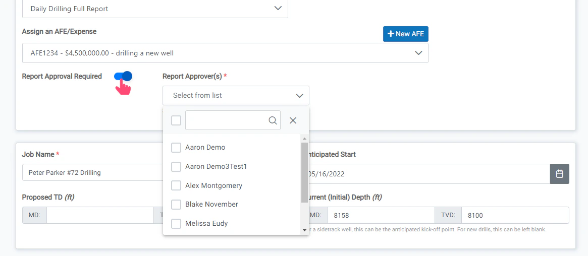 Turn on/off Report Approval