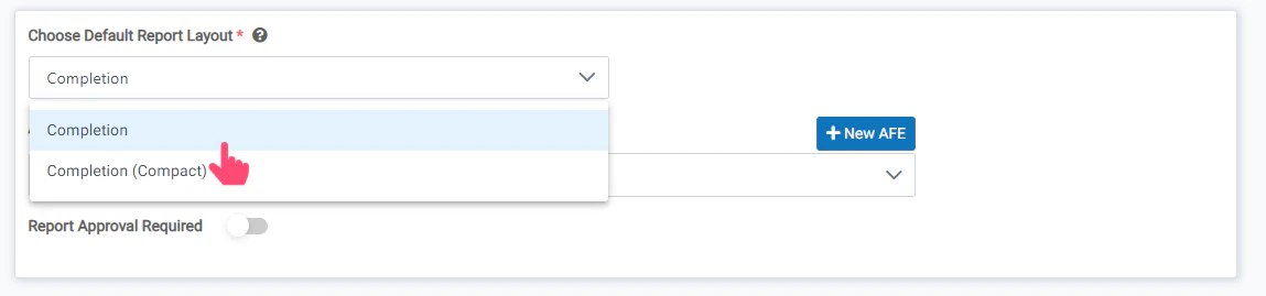 Choose the Default Report Layout