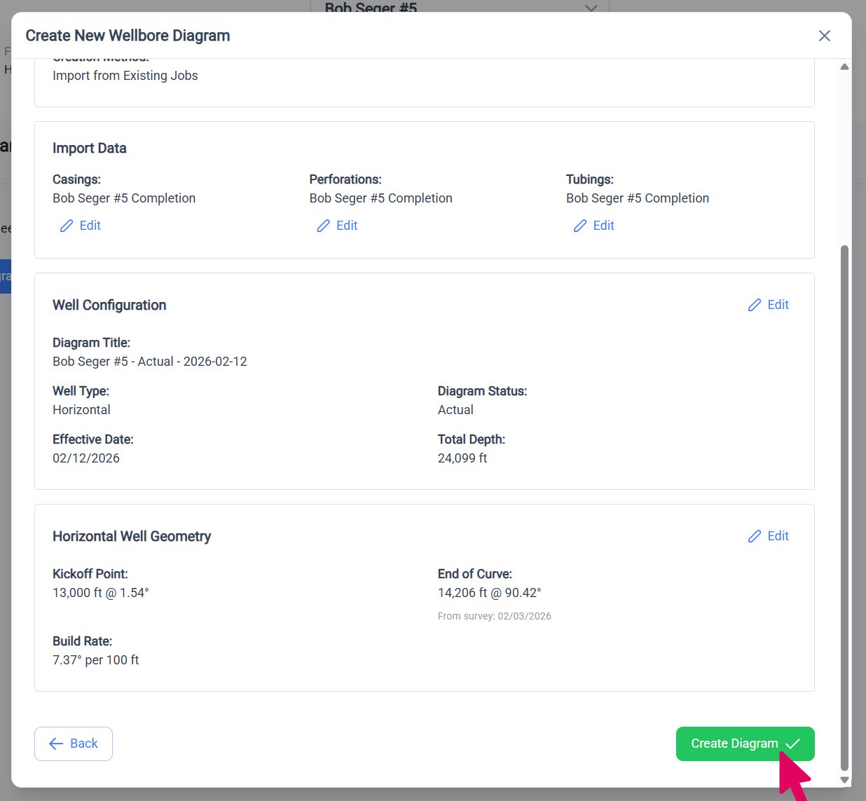 Review and Create Diagram - Create