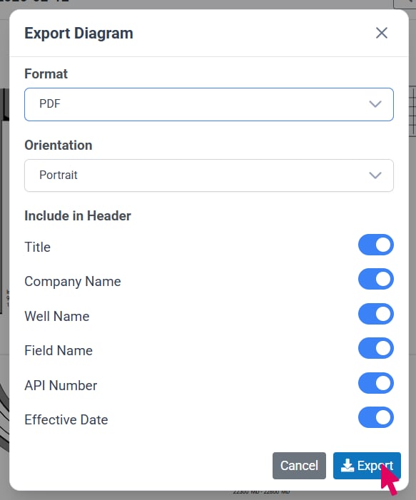 Export Diagram - PDF Options