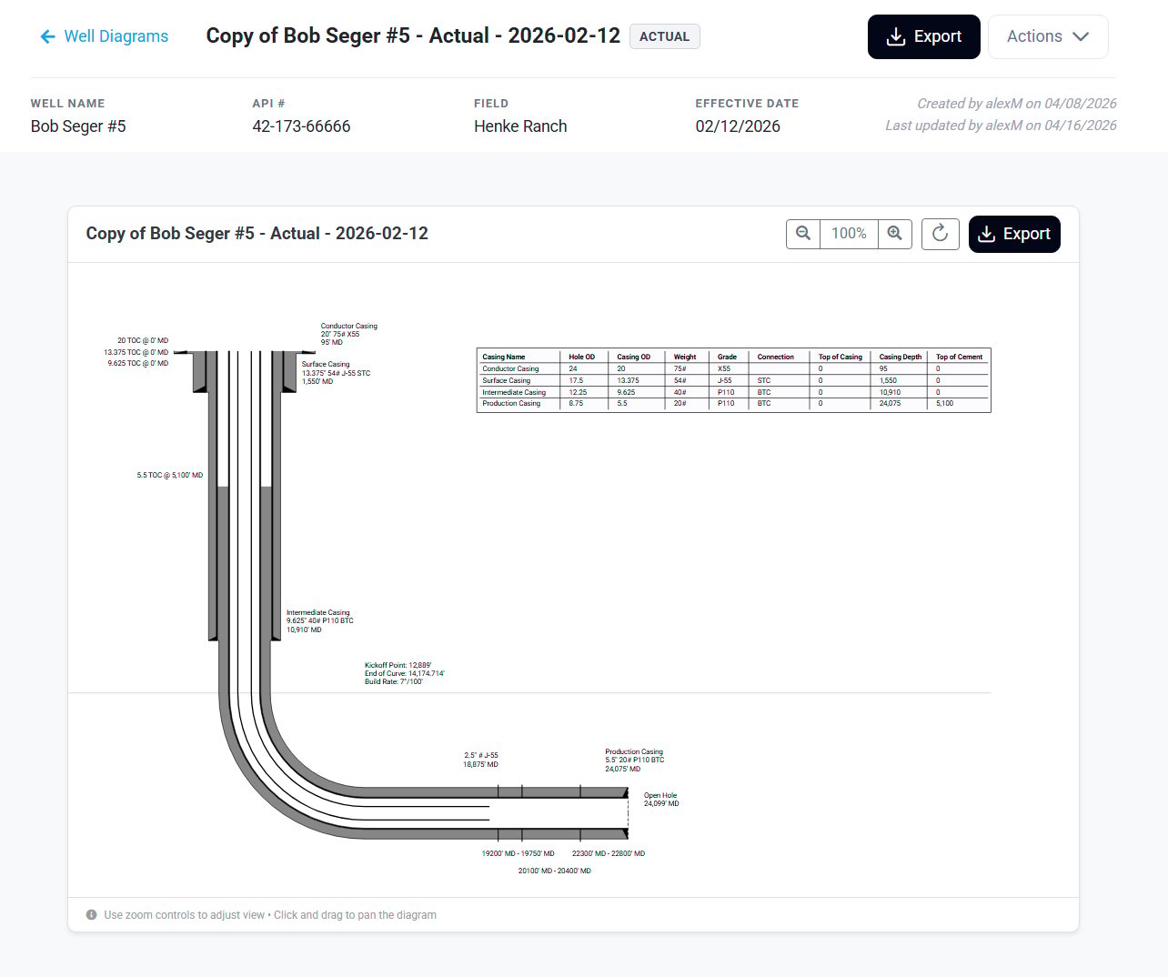 Wellbore Diagram Viewer - Detail