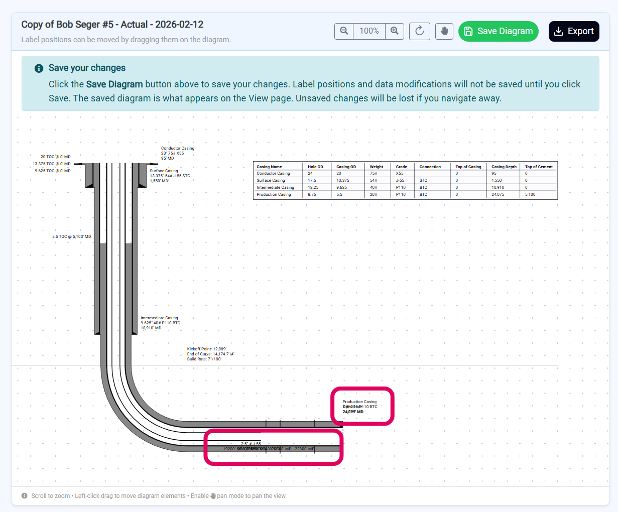 Wellbore Diagram Editor