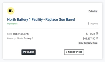 Creating a Facility Job - Details