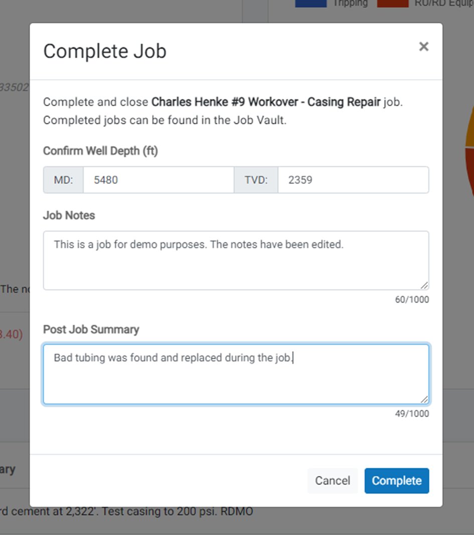 Complete Job Options