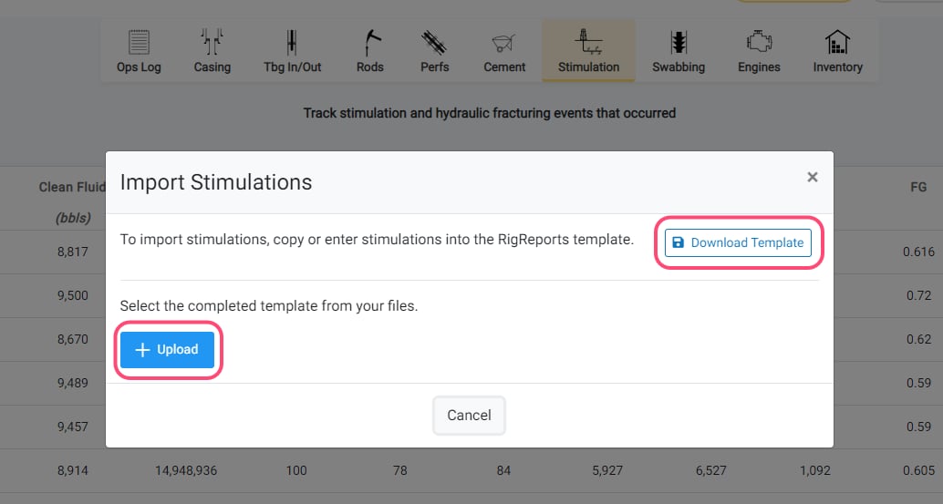 Import Stimulations - Step 2