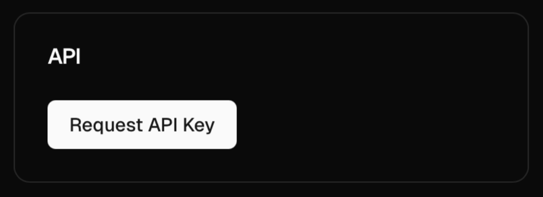 Request API Key